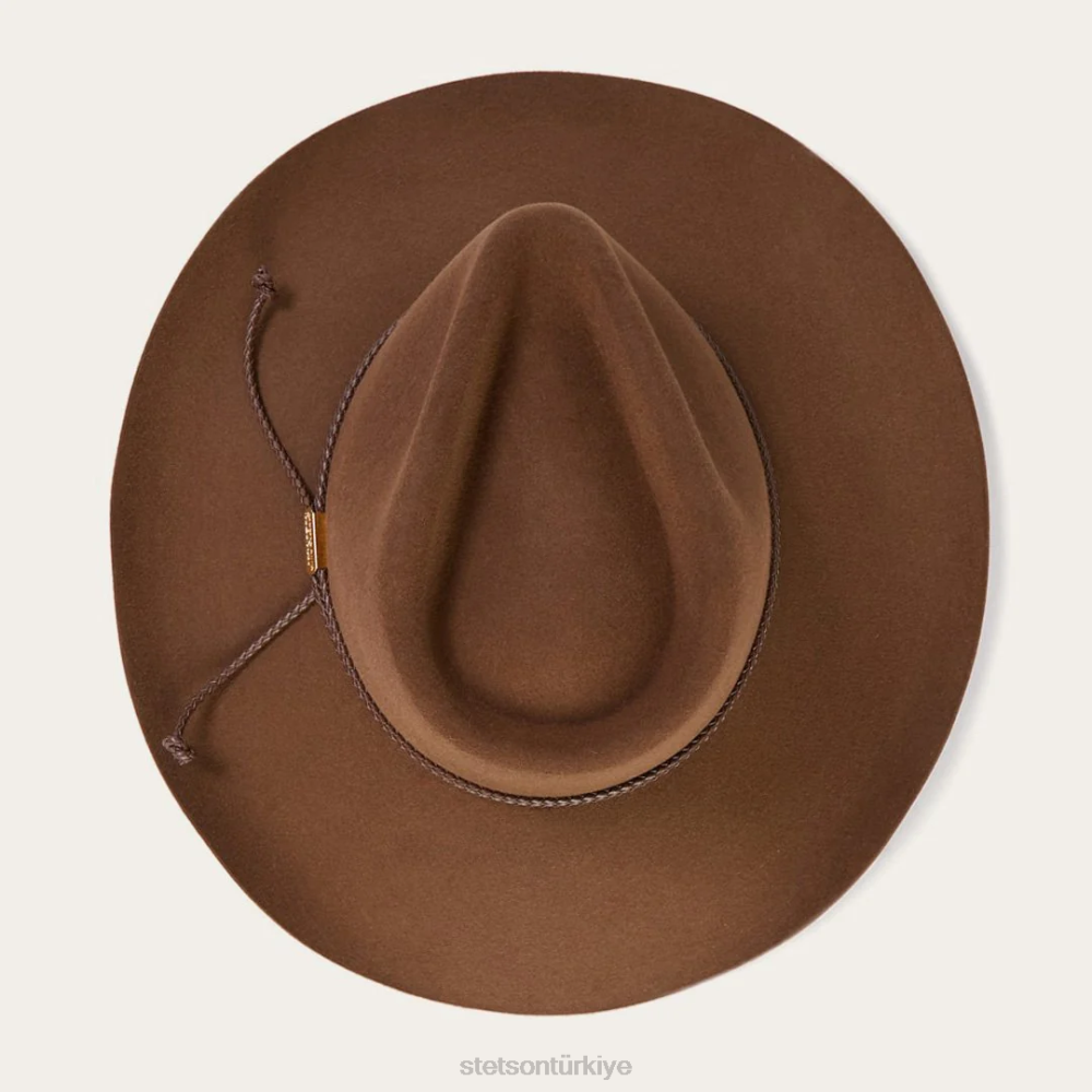 Stetson carson 6x kovboy şapkası meşe palamudu üniseks şapkalar B4FZ99
