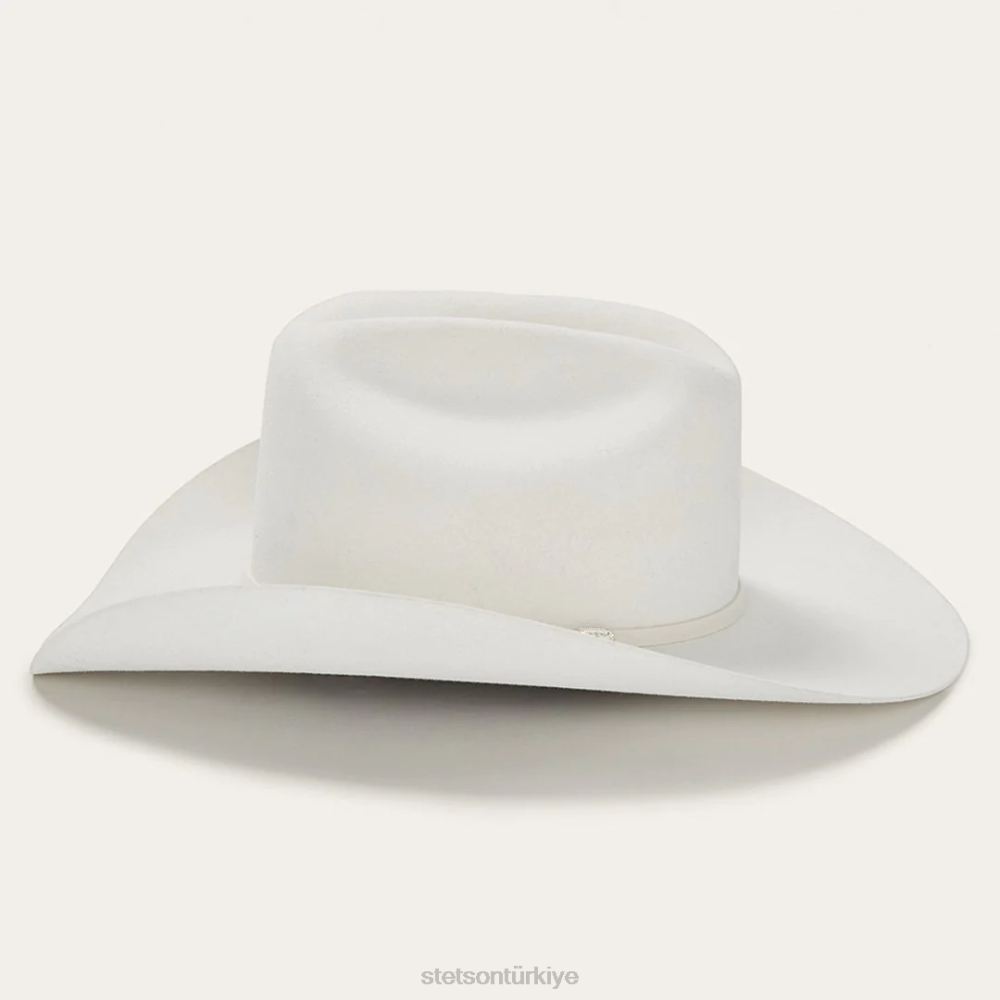 Stetson deadwood 4x kovboy şapkası beyaz üniseks şapkalar B4FZ28