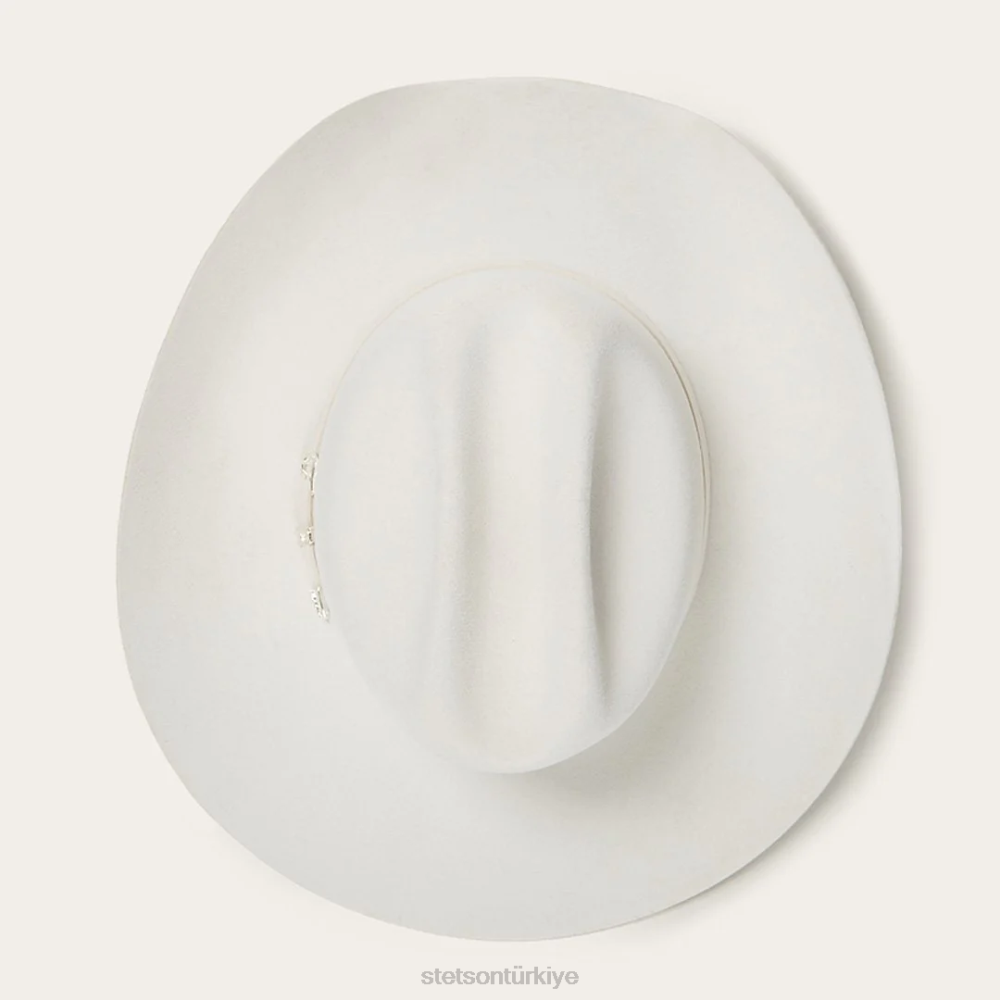Stetson deadwood 4x kovboy şapkası beyaz üniseks şapkalar B4FZ28
