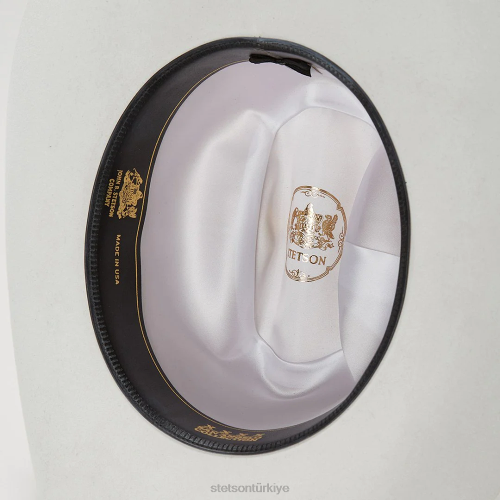 Stetson deadwood 4x kovboy şapkası beyaz üniseks şapkalar B4FZ28