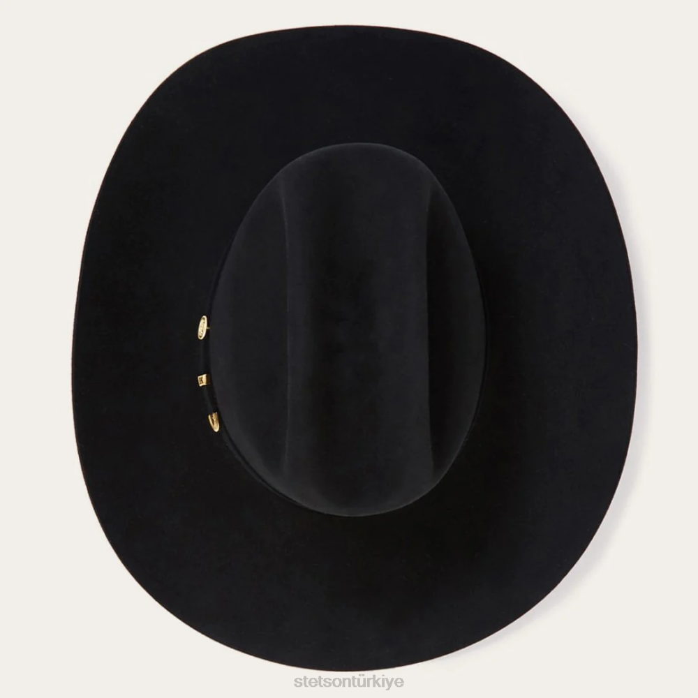 Stetson el Presidente 100x premier kovboy şapkası siyah üniseks şapkalar B4FZ70