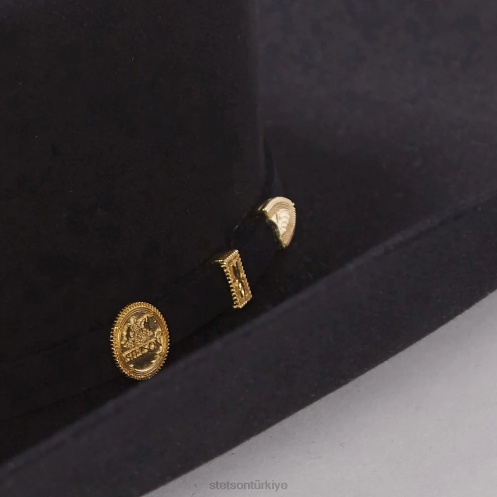 Stetson el Presidente 100x premier kovboy şapkası siyah üniseks şapkalar B4FZ70