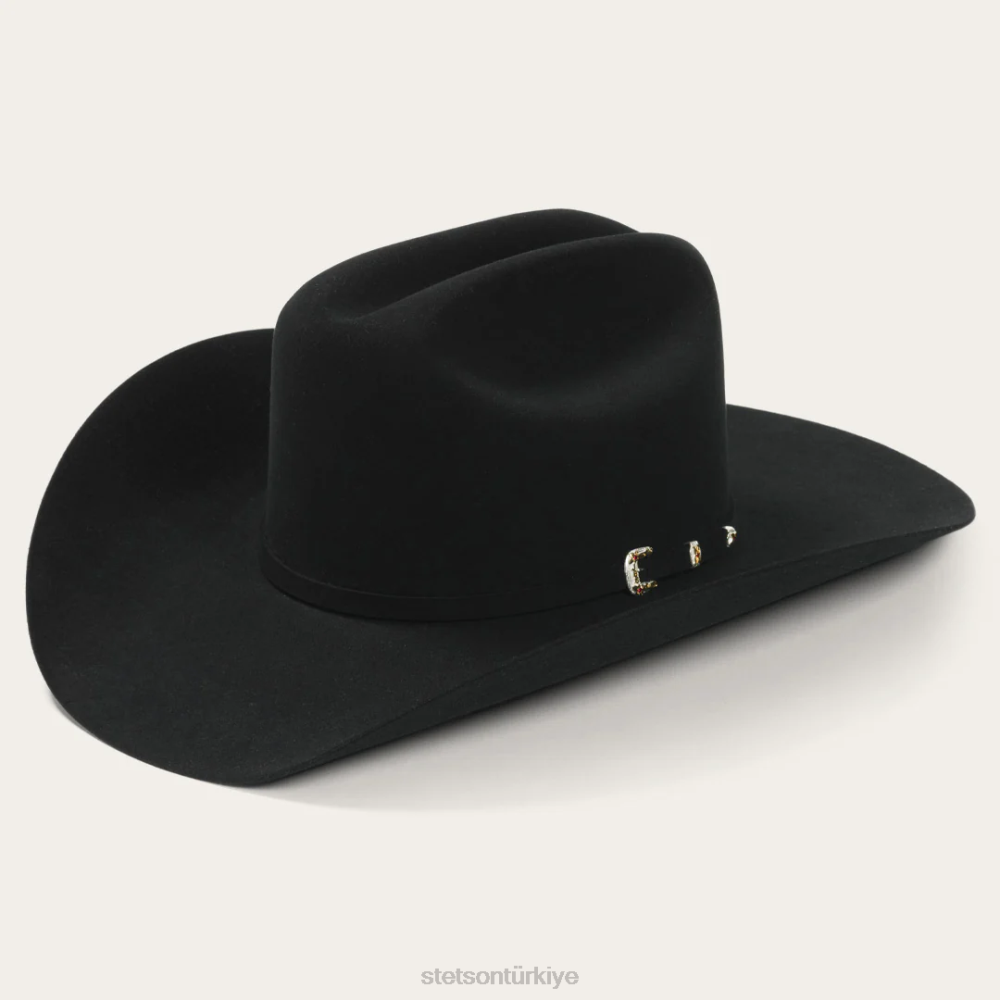 Stetson el patron 75 premier 30x kovboy şapkası siyah üniseks şapkalar B4FZ136