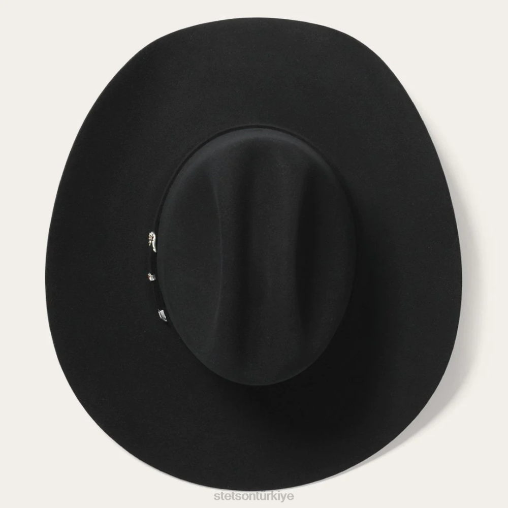 Stetson el patron 75 premier 30x kovboy şapkası siyah üniseks şapkalar B4FZ136