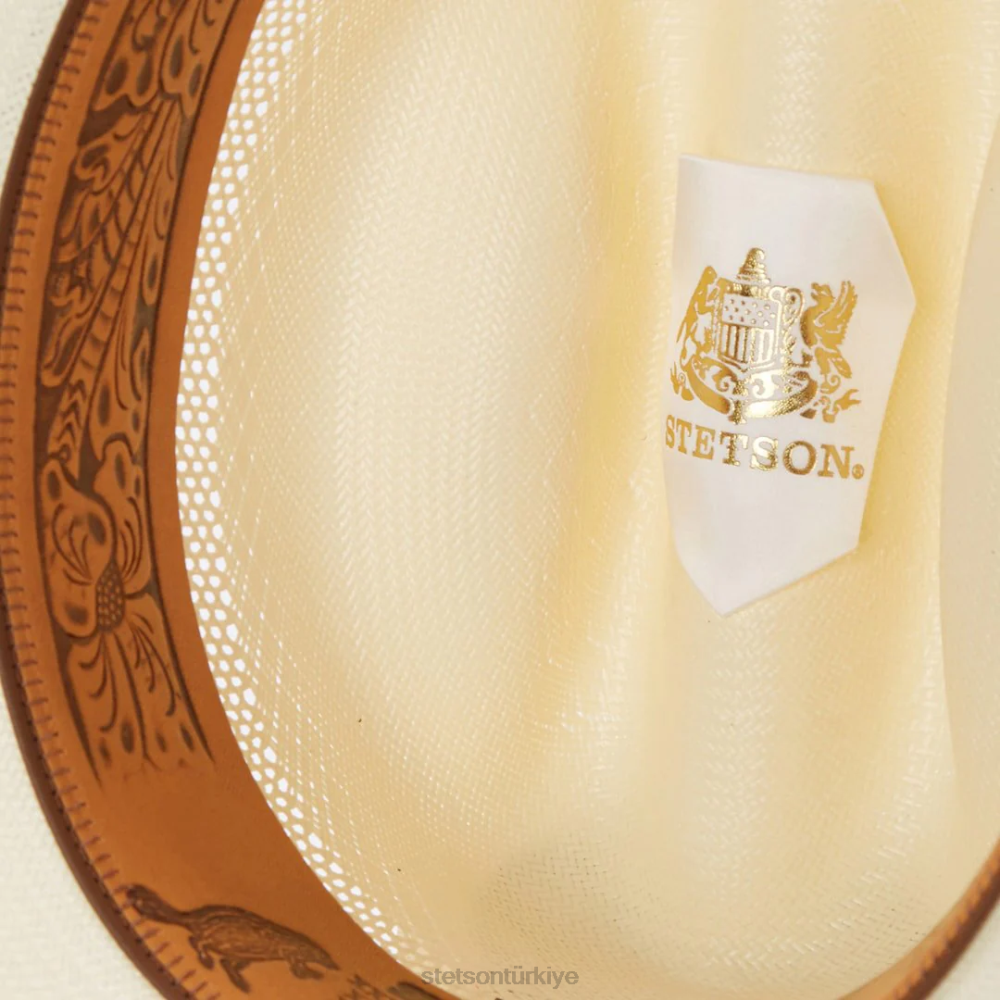 Stetson griffin 100x hasır kovboy şapkası doğal üniseks şapkalar B4FZ177
