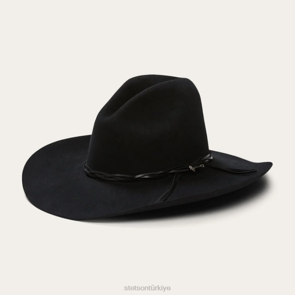 Stetson gus 6x kovboy şapkası siyah üniseks şapkalar B4FZ20