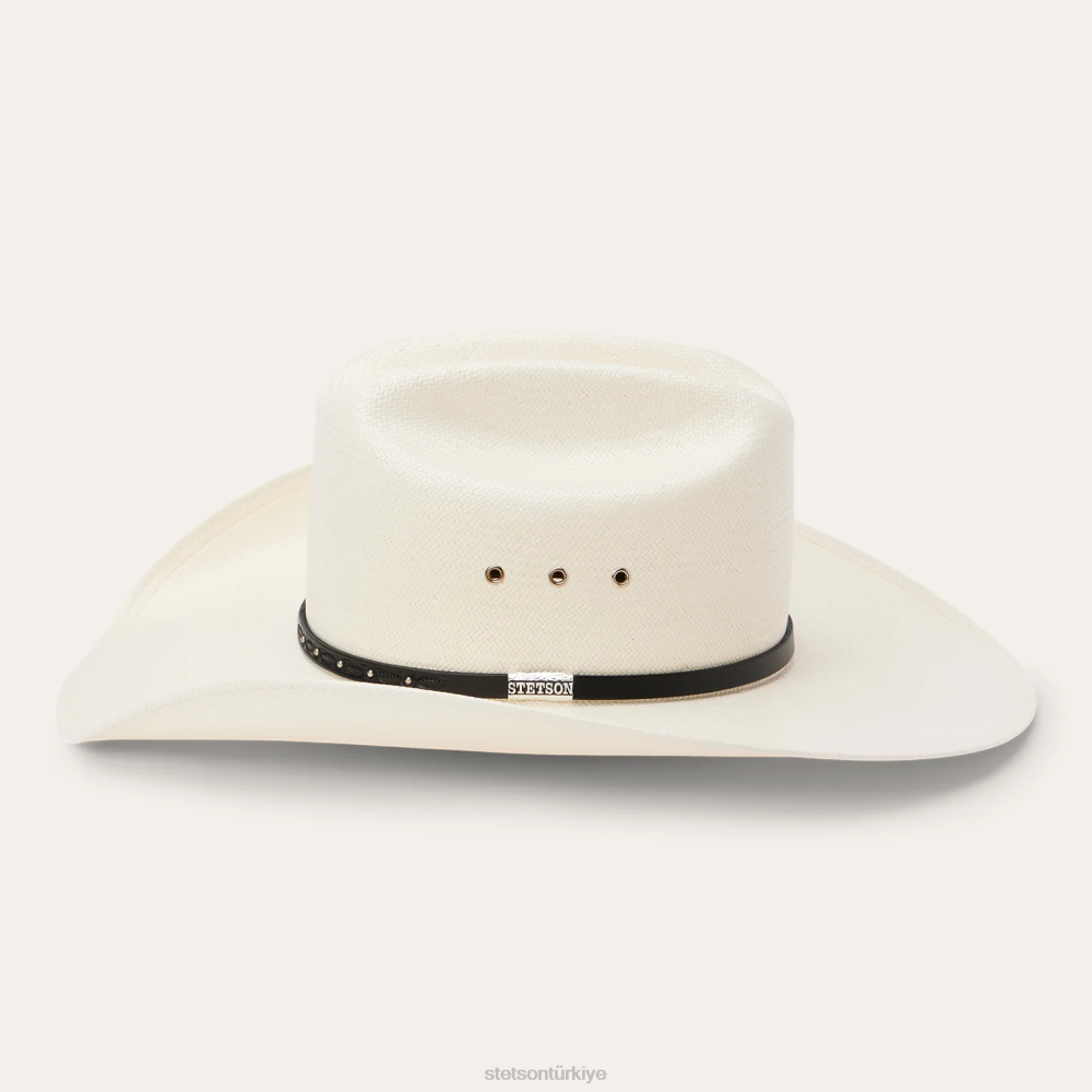 Stetson hagerman 10x hasır kovboy şapkası doğal üniseks şapkalar B4FZ149
