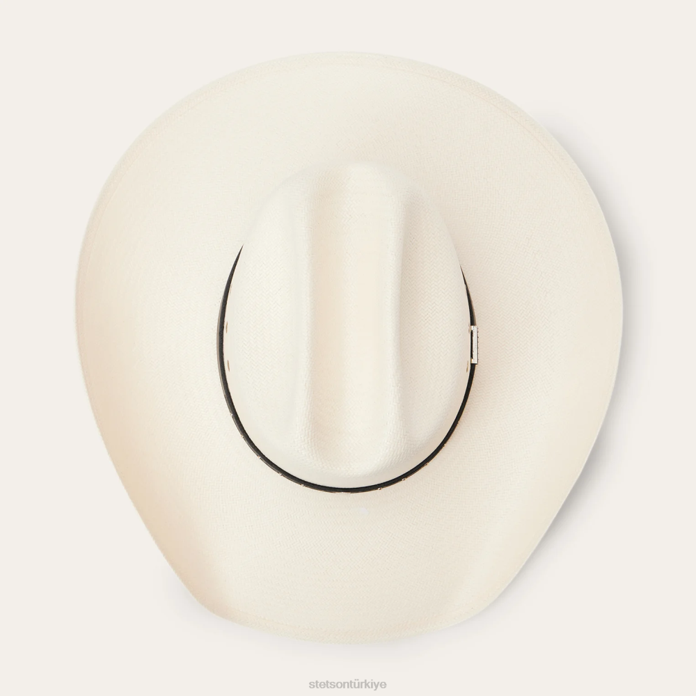 Stetson hagerman 10x hasır kovboy şapkası doğal üniseks şapkalar B4FZ149