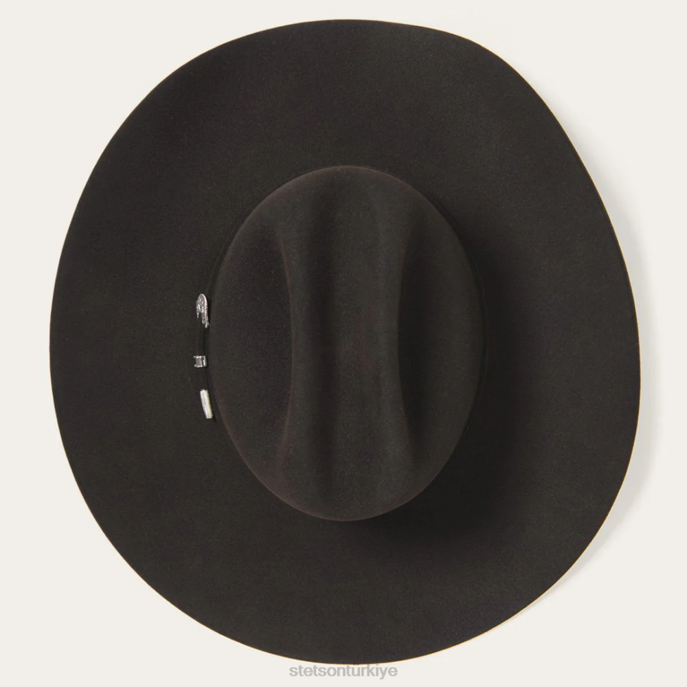 Stetson manzarası 6x kovboy şapkası siyah üniseks şapkalar B4FZ106