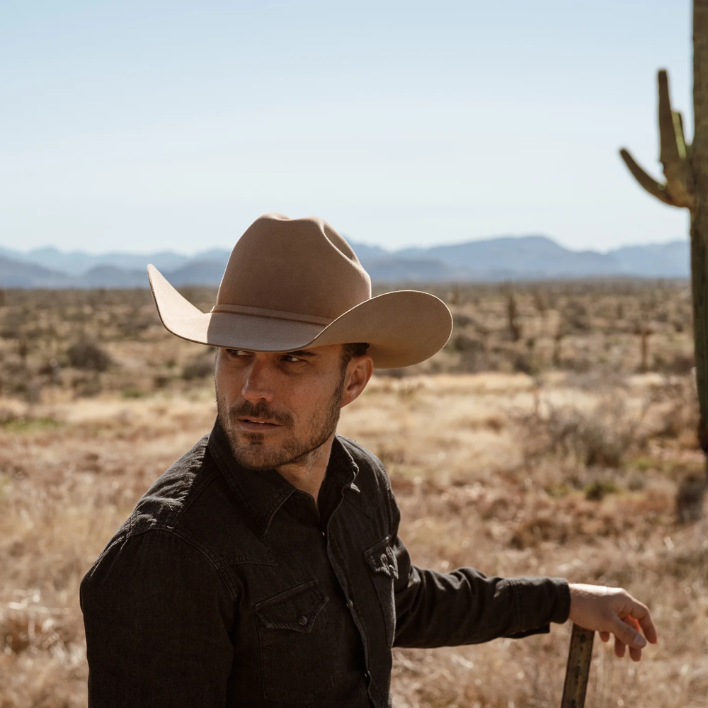 Stetson manzarası 6x kovboy şapkası siyah üniseks şapkalar B4FZ7