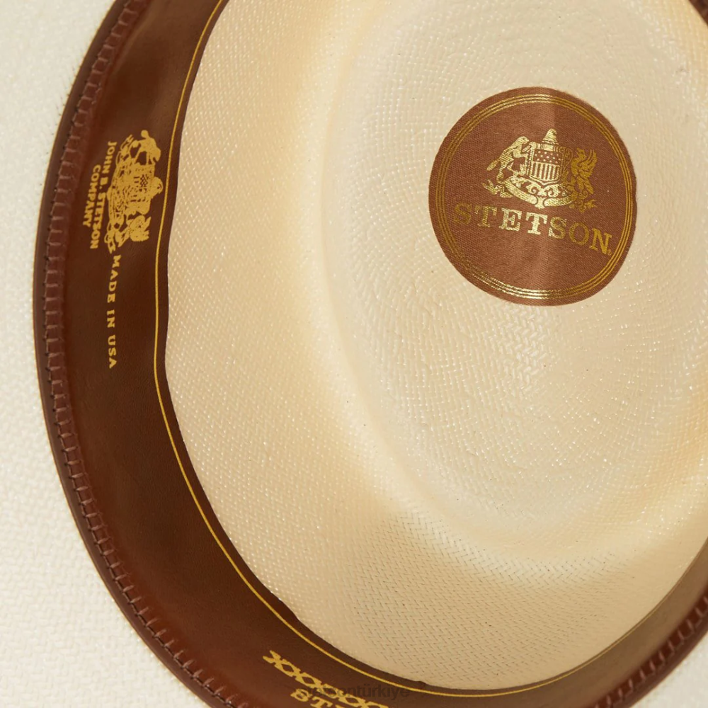 Stetson royal floş 10x hasır kovboy şapkası doğal üniseks şapkalar B4FZ151