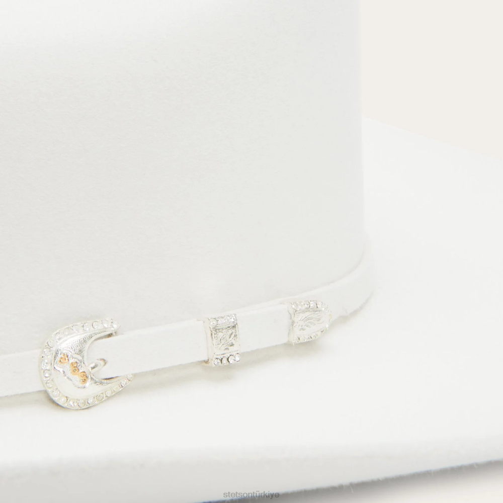 Stetson shasta 10x birinci sınıf kovboy şapkası beyaz üniseks şapkalar B4FZ68