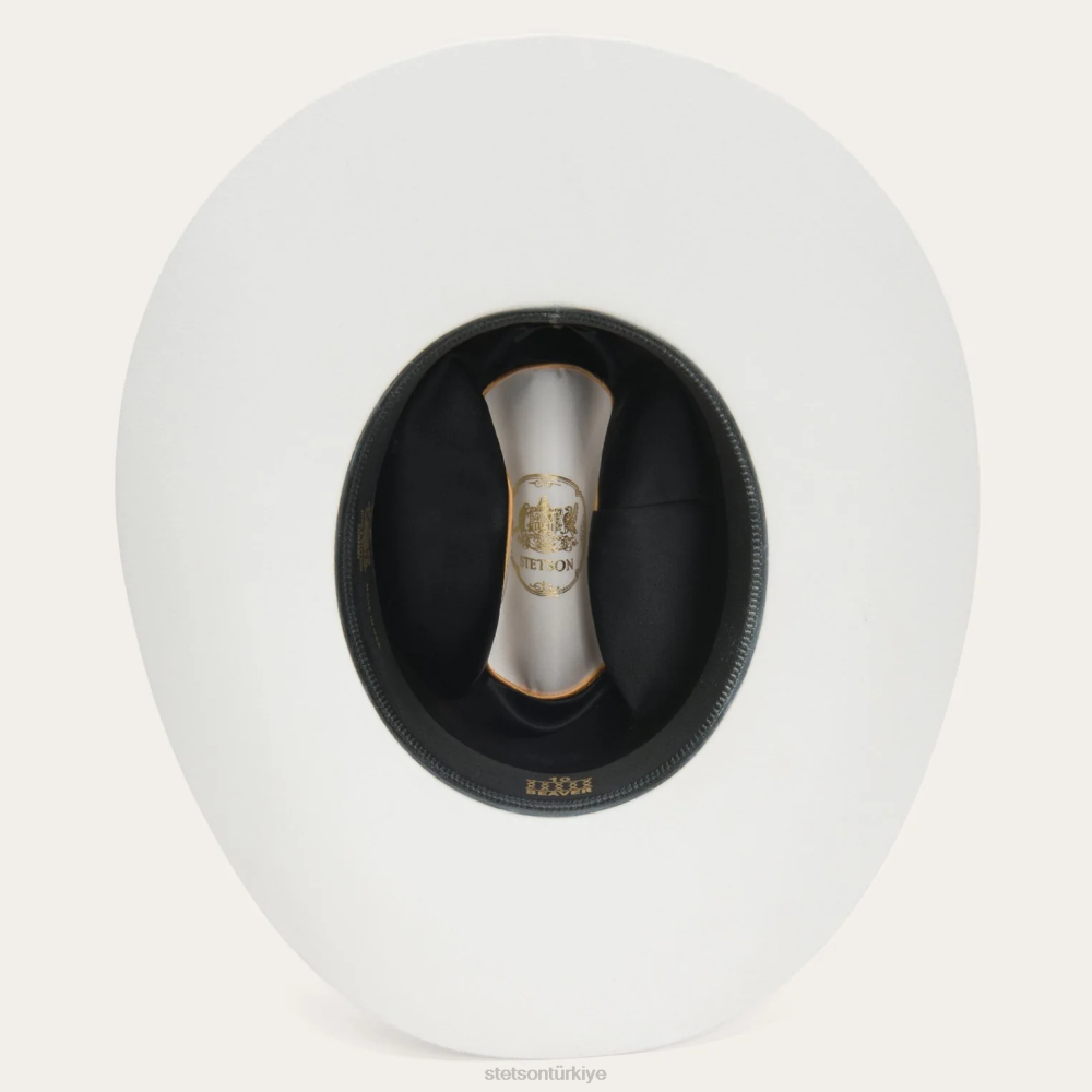 Stetson shasta 10x birinci sınıf kovboy şapkası beyaz üniseks şapkalar B4FZ68