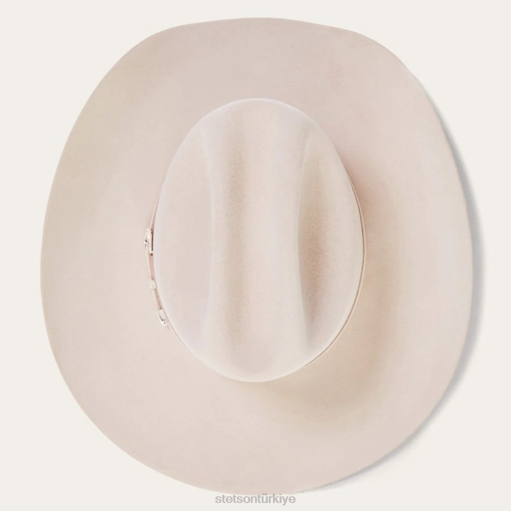 Stetson shasta 10x birinci sınıf kovboy şapkası gümüş göbek üniseks şapkalar B4FZ8