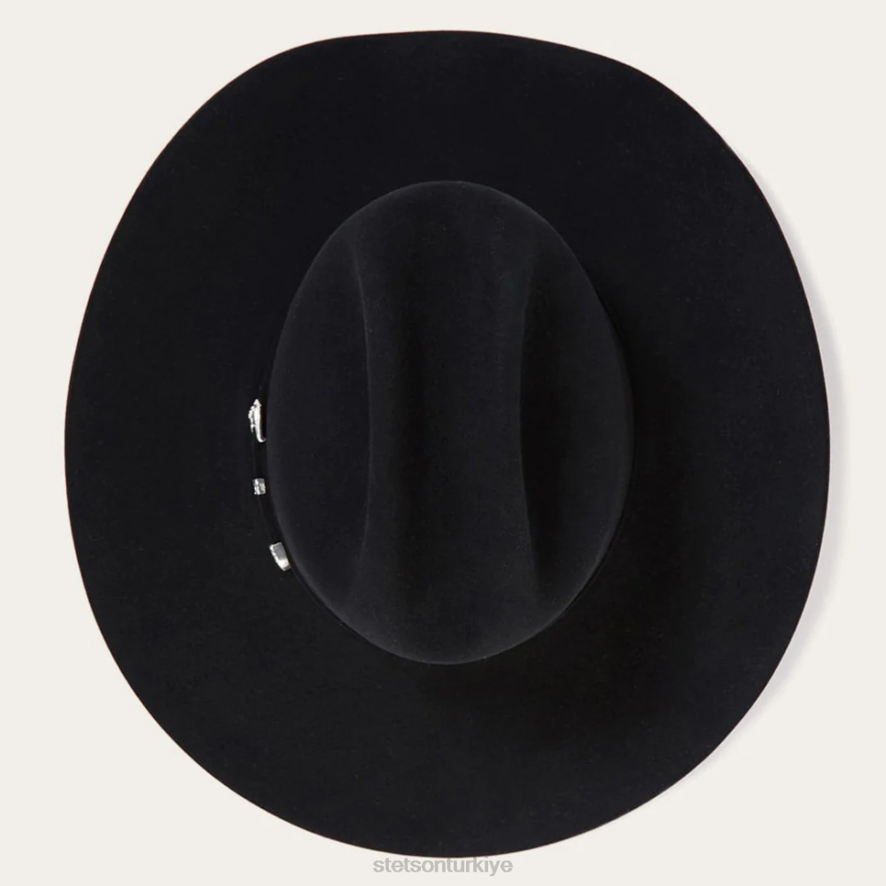 Stetson shasta 10x birinci sınıf kovboy şapkası siyah üniseks şapkalar B4FZ3