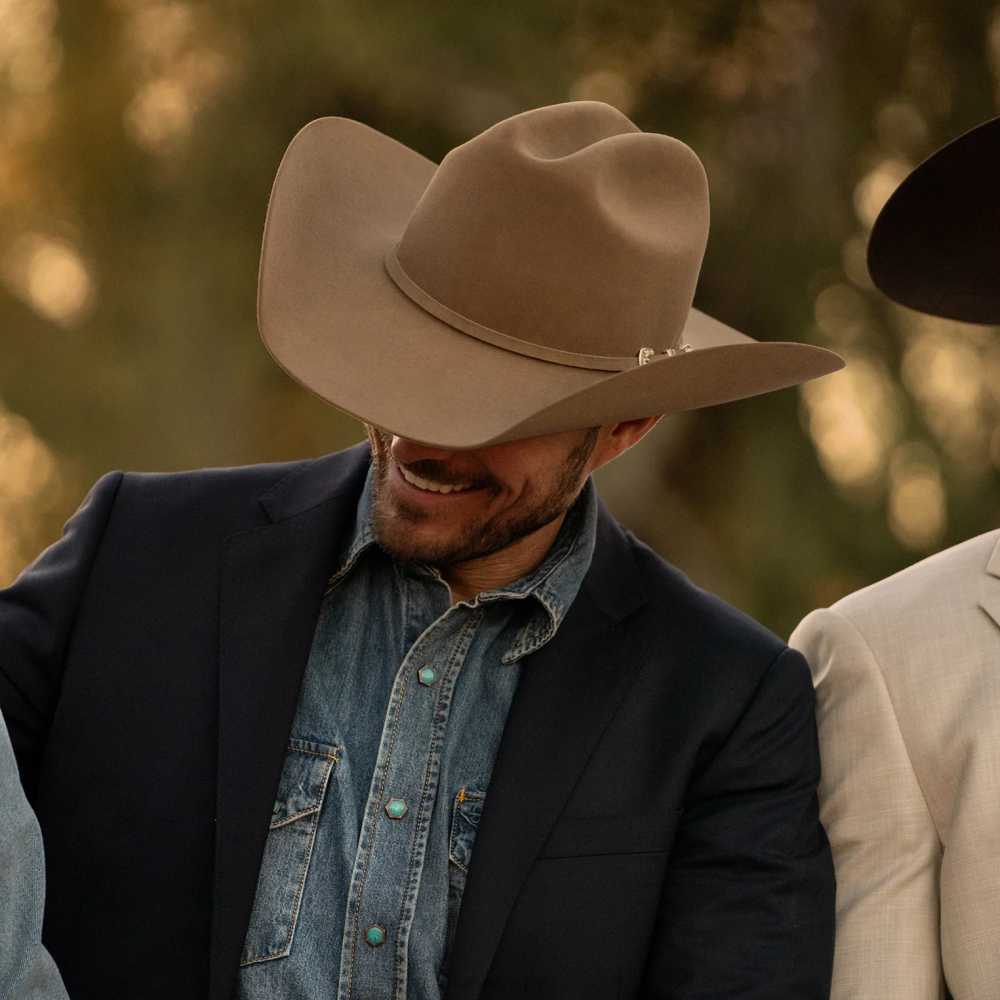 Stetson skyline 7242 6x kovboy şapkası Sahra üniseks şapkalar B4FZ214