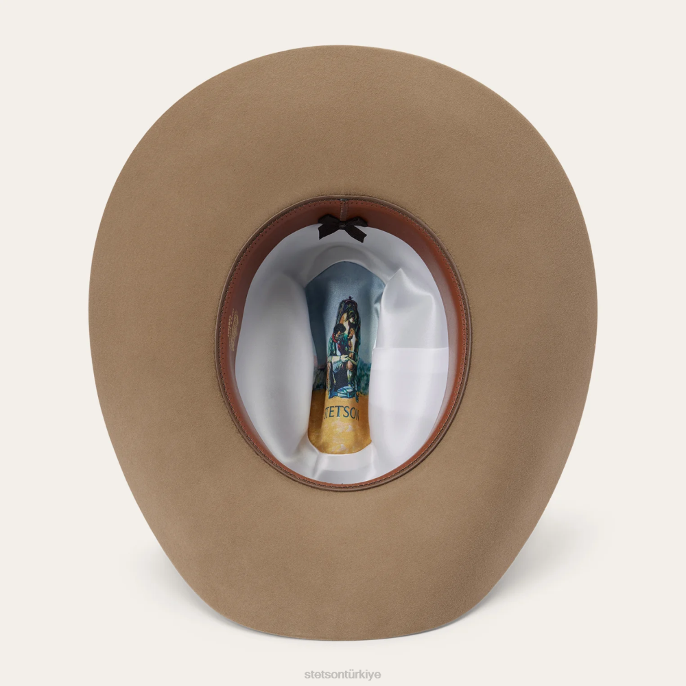 Stetson skyline 7242 6x kovboy şapkası Sahra üniseks şapkalar B4FZ214