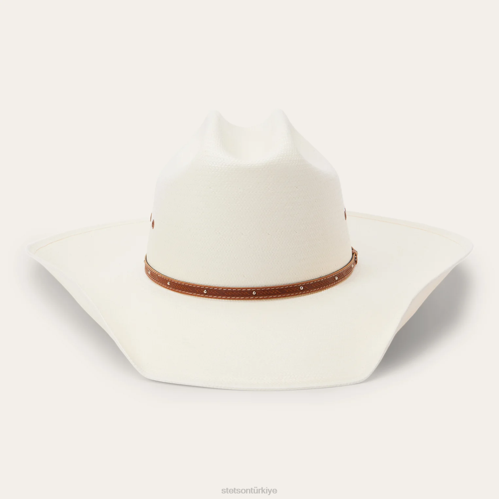 Stetson stanhope 10x hasır kovboy şapkası doğal üniseks şapkalar B4FZ150