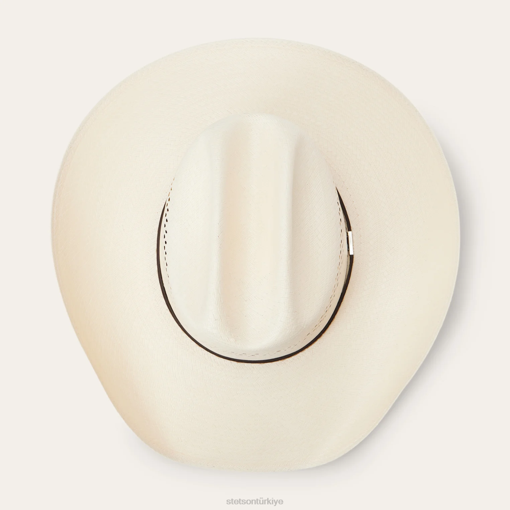 Stetson williston 8x hasır kovboy şapkası doğal üniseks şapkalar B4FZ213