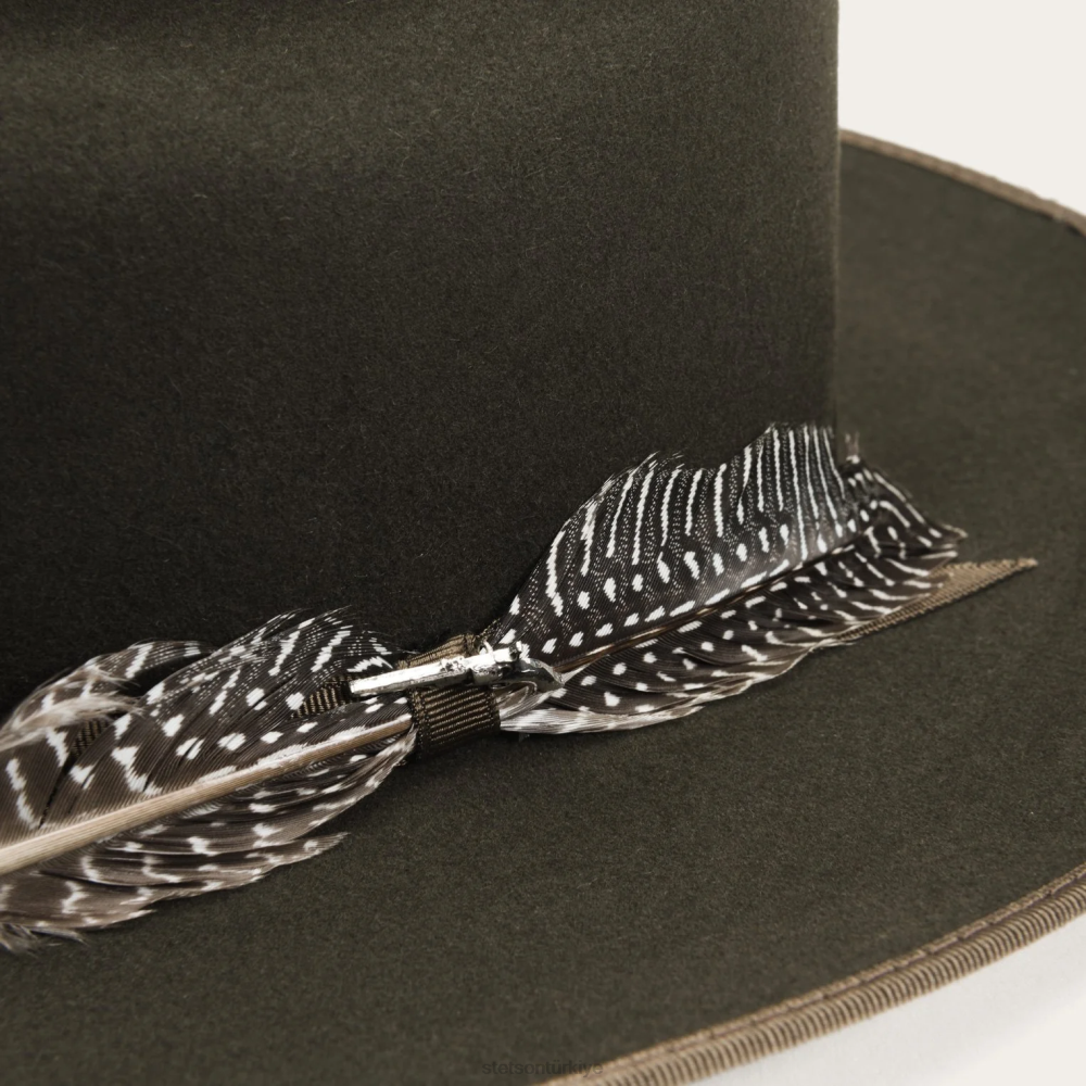 Stetson 1865 sıkıntılı açık yol royal deluxe adaçayı üniseks şapkalar B4FZ98